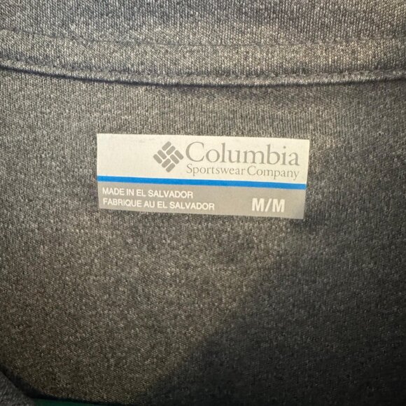 Columbia Sportswear PFG Omni-shade 1/4 Zip Long Sleeve Pullover Men M Gray Logo - Picture 5 of 5